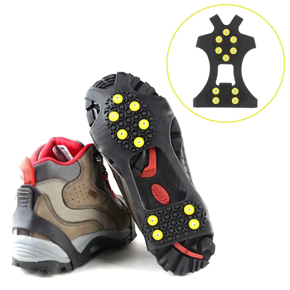 1 Pair Professional Camping Climbing Ice Crampon Anti Slip Ice Snow Walking Shoe Spike Grip Protective Tool Outdoor Equipment