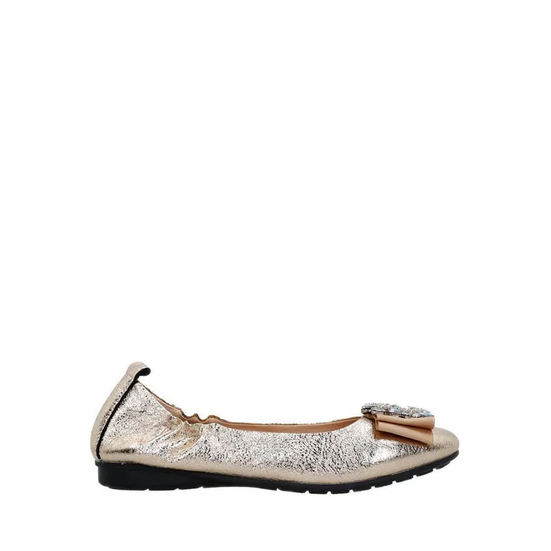 A1305-GLD Women's Ballerina Flats - Gold