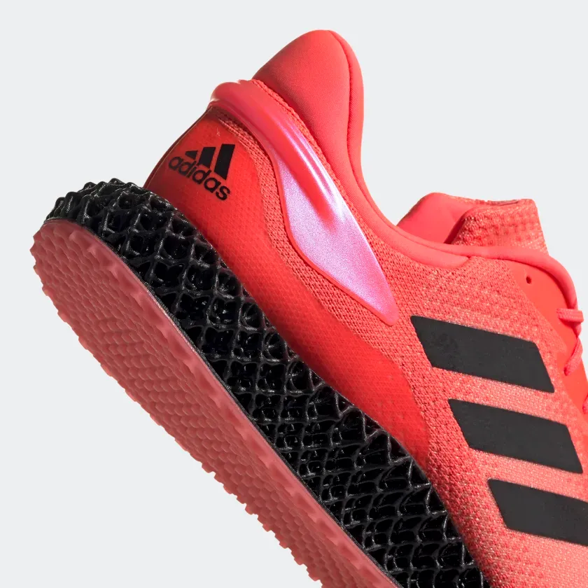 Adidas Unisex 4D Run 1.0 Shoes - Signal Pink / Core Black / Light Flash Orange