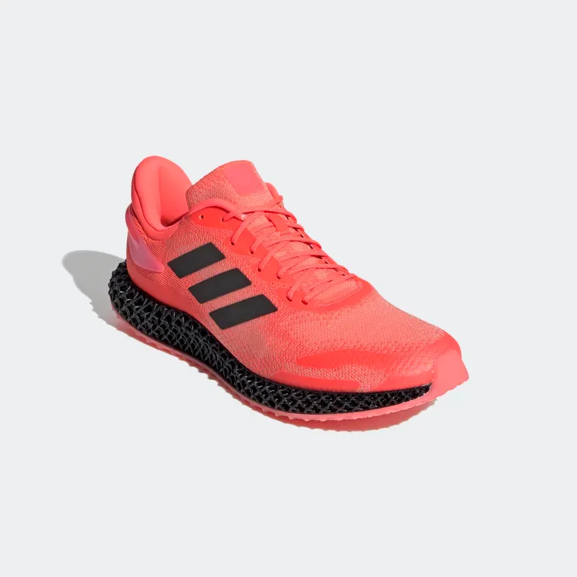 Adidas Unisex 4D Run 1.0 Shoes - Signal Pink / Core Black / Light Flash Orange