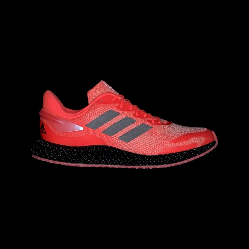 Adidas Unisex 4D Run 1.0 Shoes - Signal Pink / Core Black / Light Flash Orange