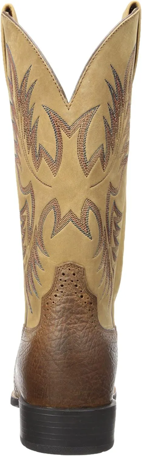 Ariat Men's Heritage Stockman Western Boot, Tumbled Brown Beige