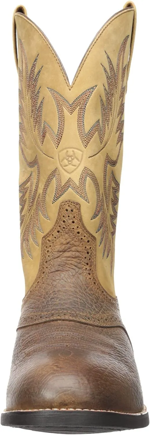 Ariat Men's Heritage Stockman Western Boot, Tumbled Brown Beige