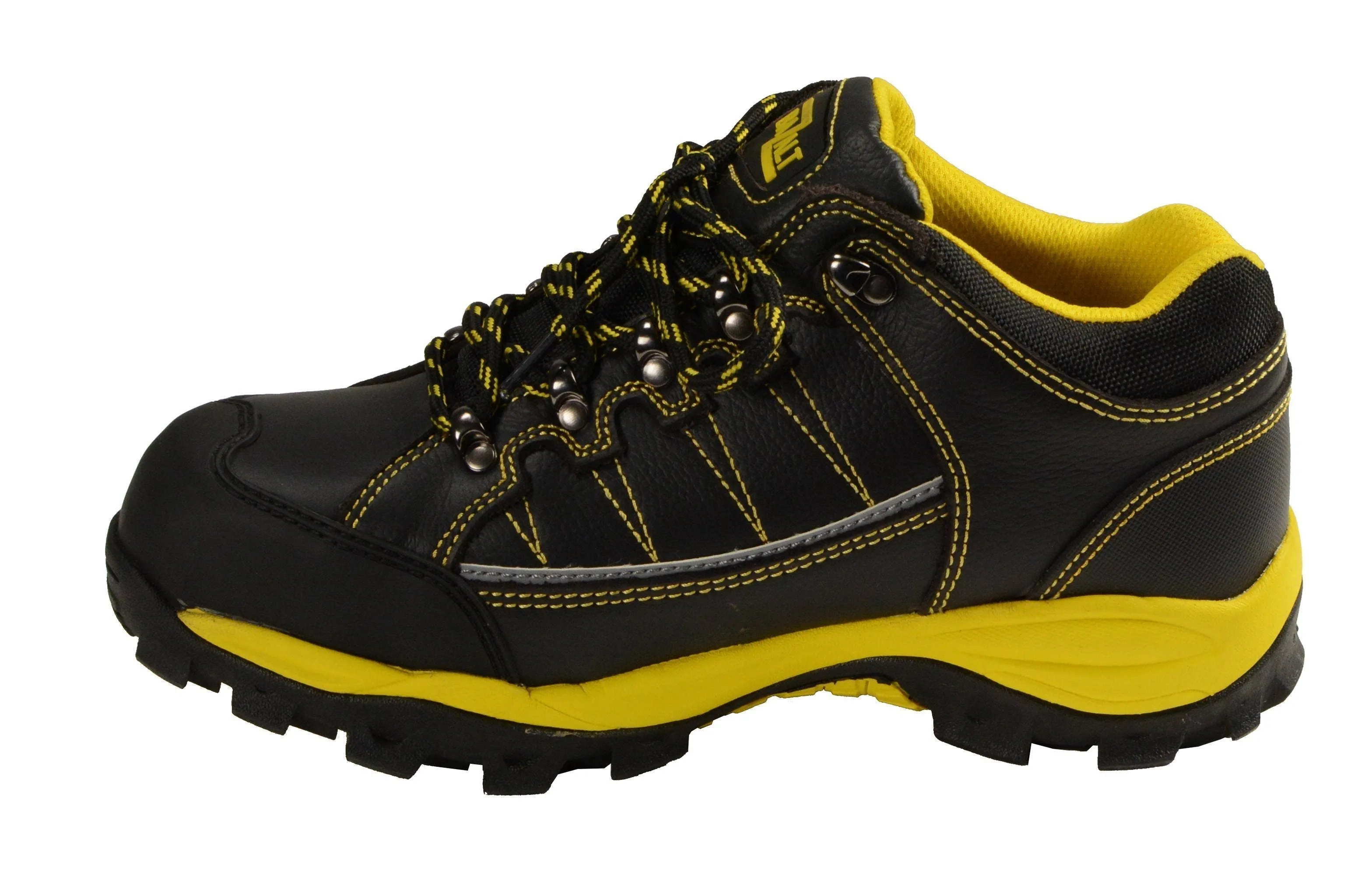 Bazalt MBM9121ST Men's Black and Yellow Water and Frost Proof Leather Outdoor Shoes with Composite-Toe