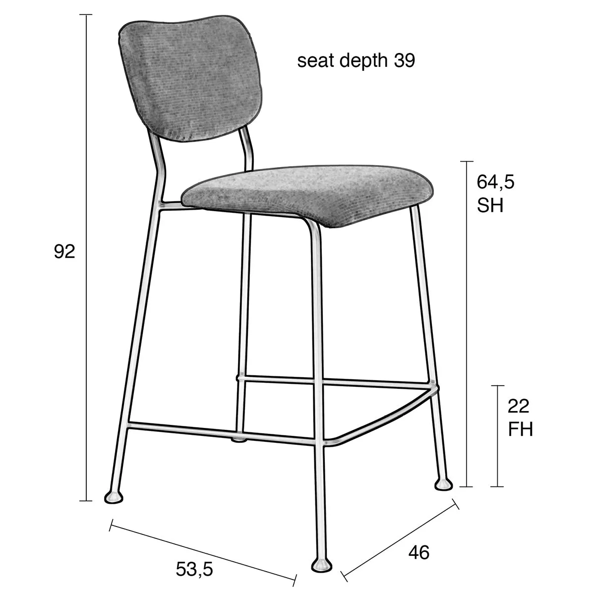 Benson Counter Stool (2/Set)