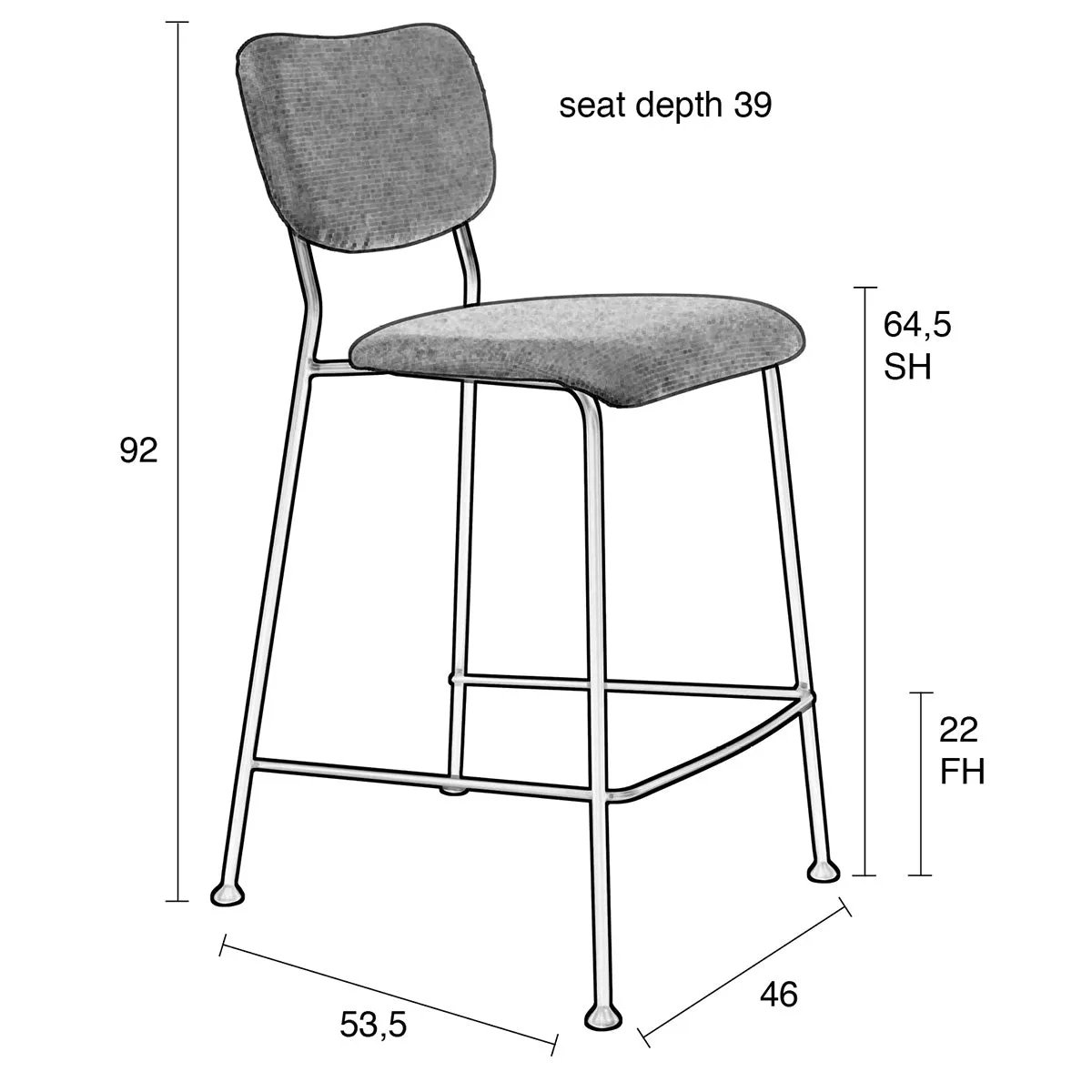 Benson Counter Stool (2/Set)