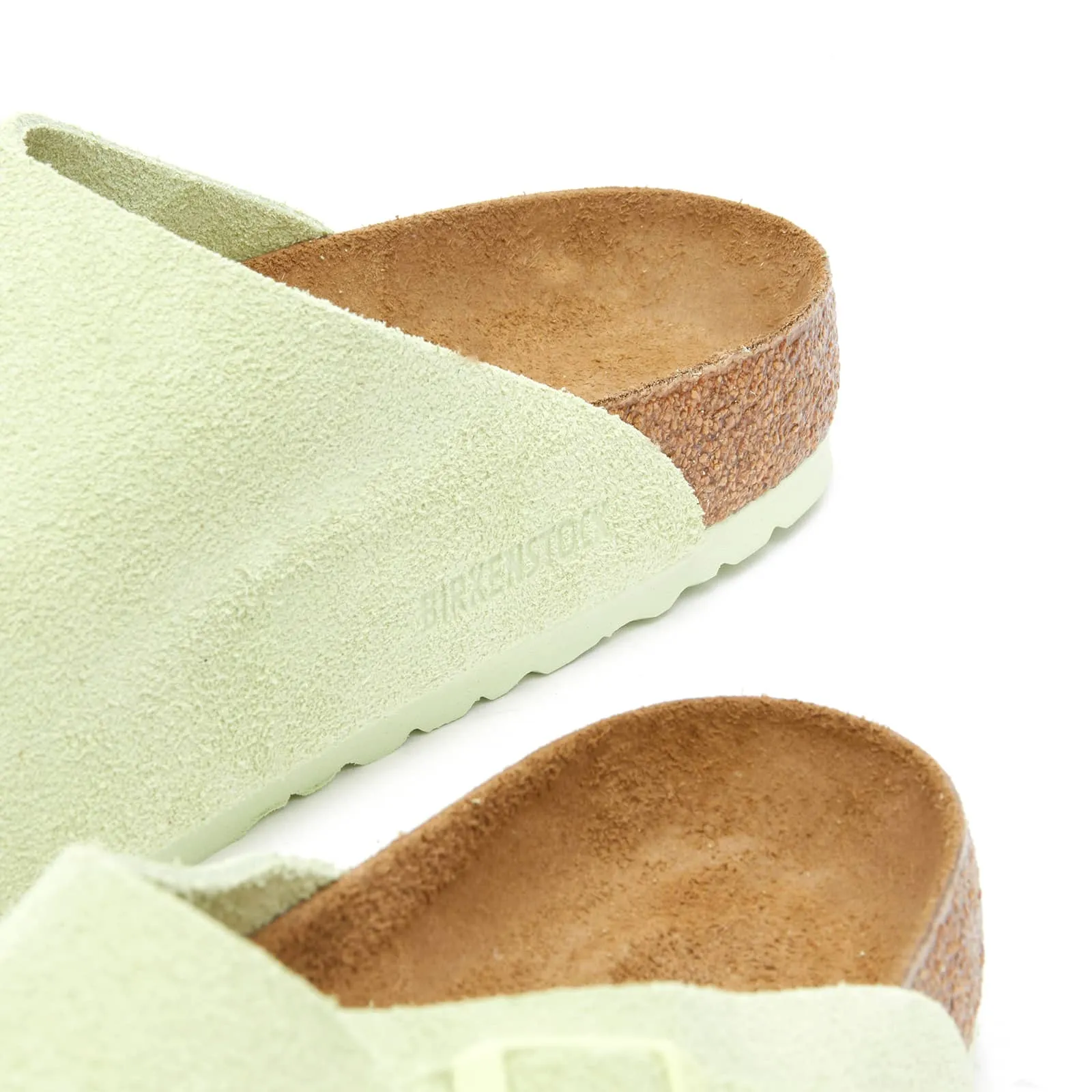 Birkenstock Zürich sandals in Faded Lime Suede