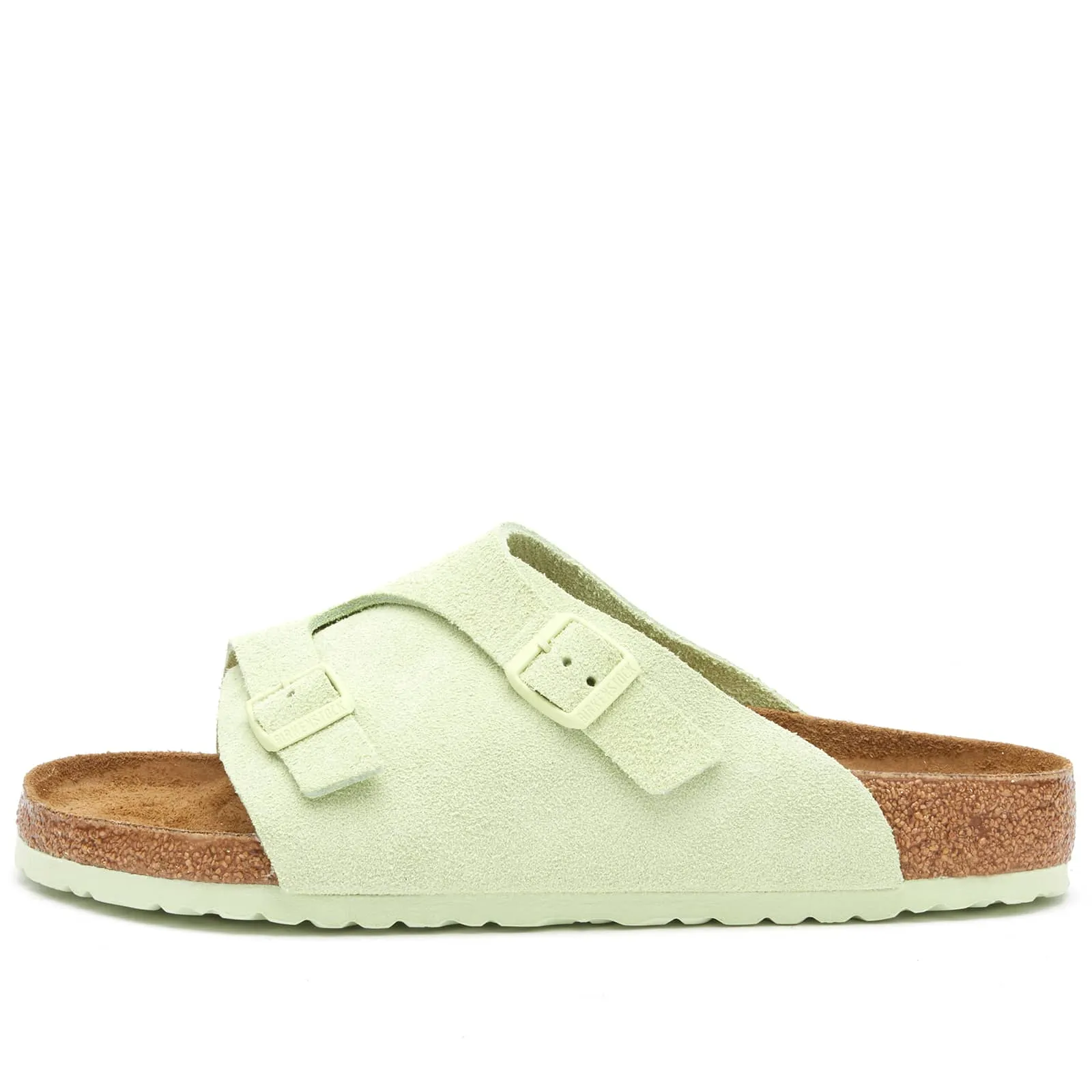 Birkenstock Zürich sandals in Faded Lime Suede