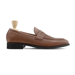 Campania - Men's Brown Pebble Grain Leather Loafer