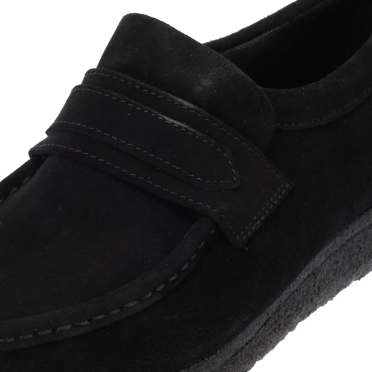 Clarks Originals Wallabee Loafer Men's Black Suede Shoes