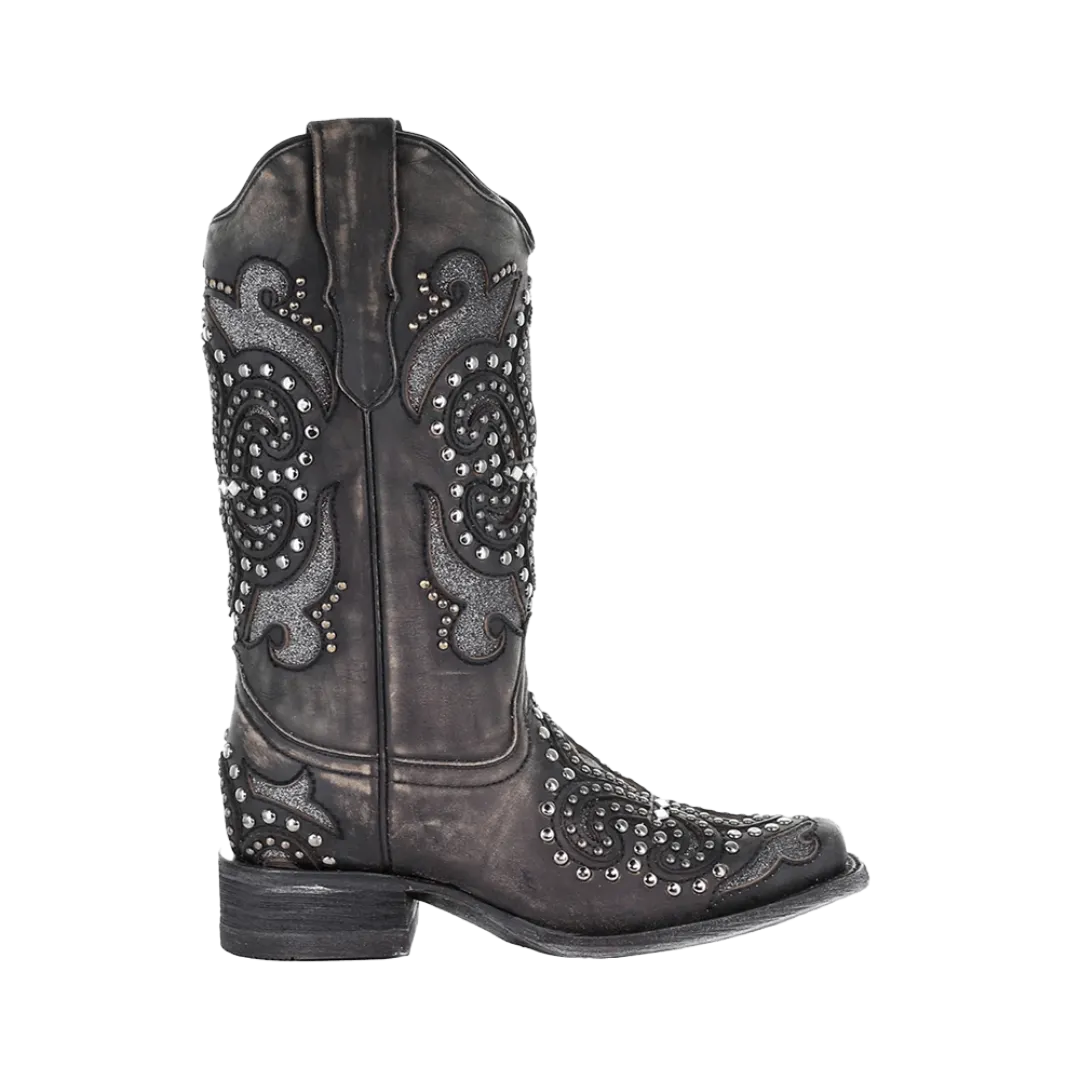 Corral Women's Inlay Western Square Toe Boots