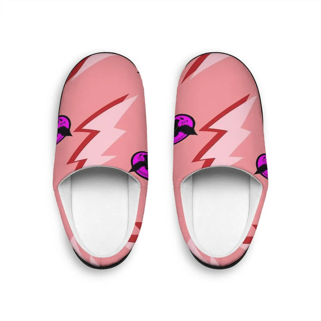 Crowgodshi Pink Lightning Indoor Slippers