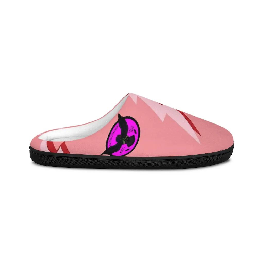 Crowgodshi Pink Lightning Indoor Slippers