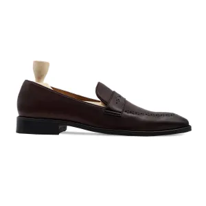 Dhulum - Men's Dark Brown Calf Leather Loafer