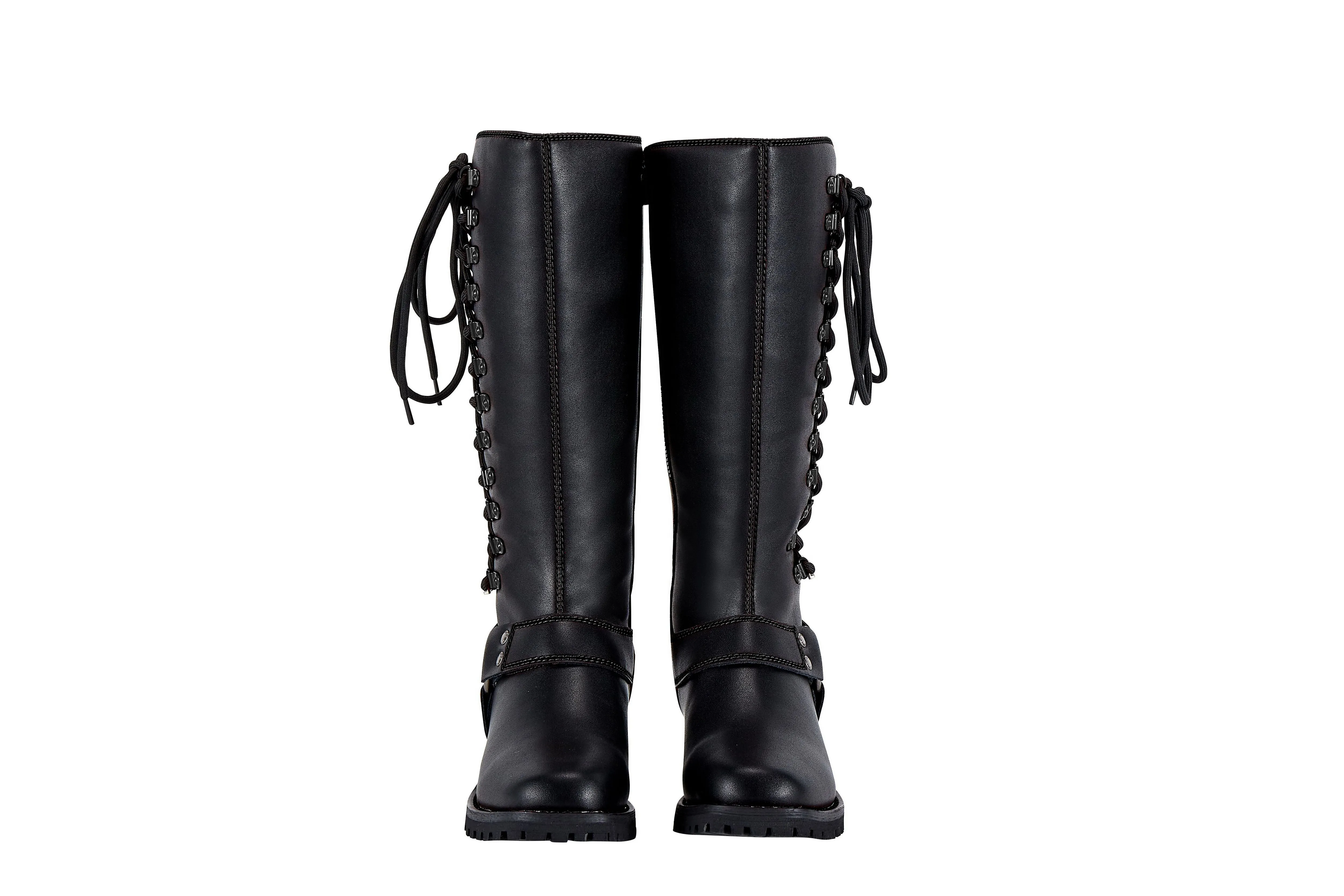 Dream Apparel® Women Biker Long Boots with Laces