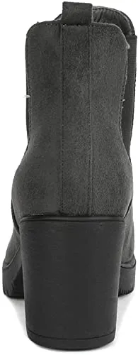 DREAM PAIRS Women's FRE Black High Heel Ankle Bootie