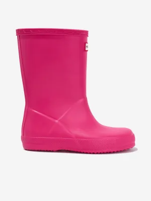 Hunter Girls Original First Classic Wellington Boots in Pink