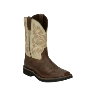 Justin Boot Men´s Driller Cowhide Square Toe Work Boots