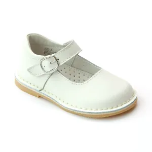 L'Amour Girls Classic Matte Leather Mary Janes