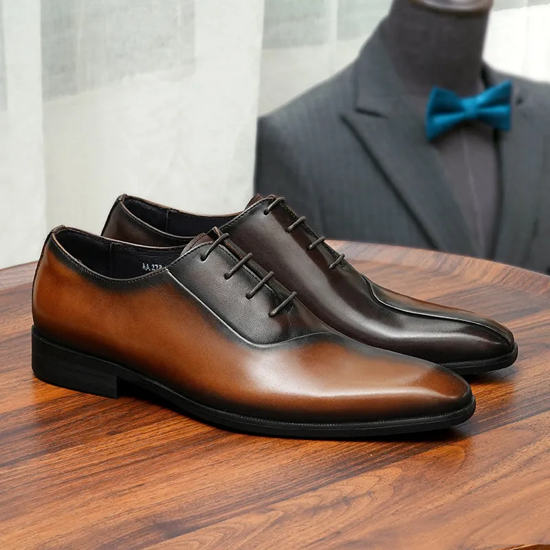 LeatherLux Lace-Up Formal Dress Shoes