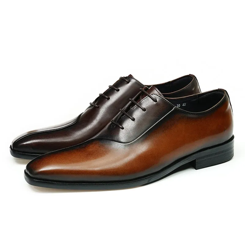 LeatherLux Lace-Up Formal Dress Shoes