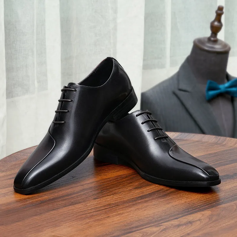 LeatherLux Lace-Up Formal Dress Shoes