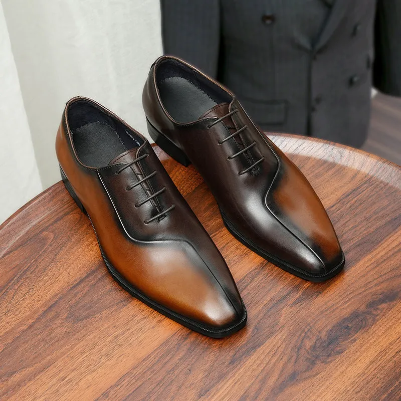 LeatherLux Lace-Up Formal Dress Shoes