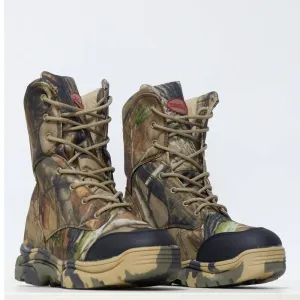 Leaves Printed Camouflage Hiking And Climbing Boots