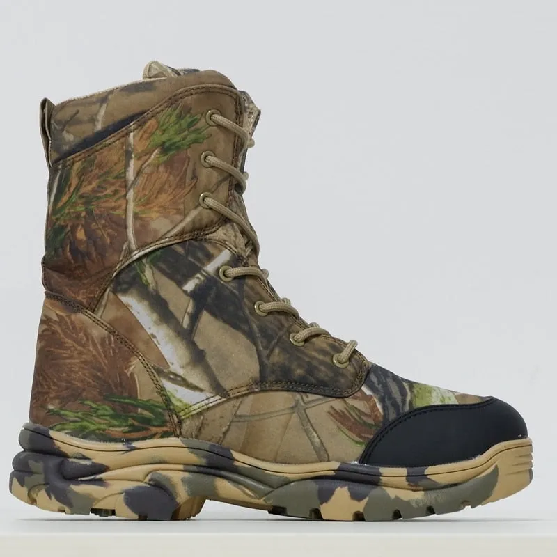 Leaves Printed Camouflage Hiking And Climbing Boots