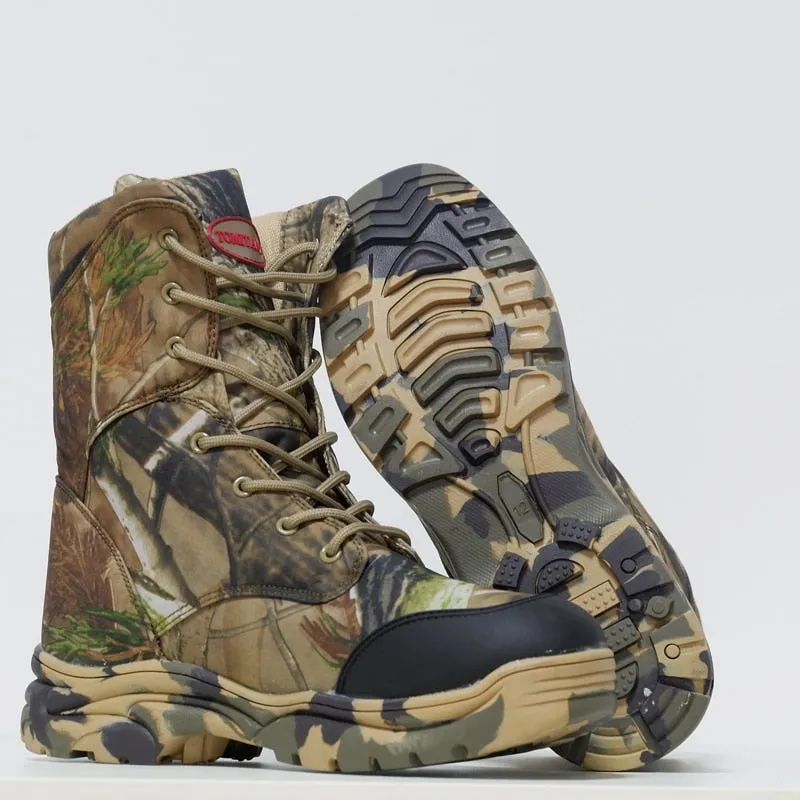 Leaves Printed Camouflage Hiking And Climbing Boots