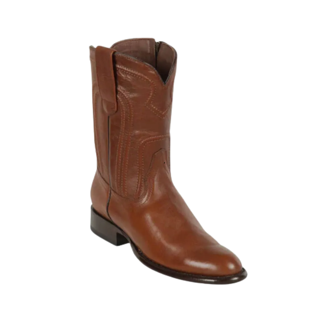 Los Altos Boots Men's Brown Leather Roper Toe Boot