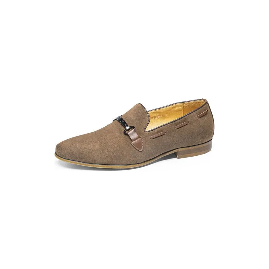 LuxeBrogue Classy Leather Slip-on Business Loafers