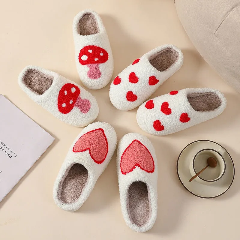 Mao Mao Home Slippers Cartoon Love Style Indoor and Outdoor Warm Slippers Cotton Slippers