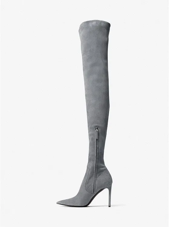 Michael Kors Collection Elle suede boots, gray