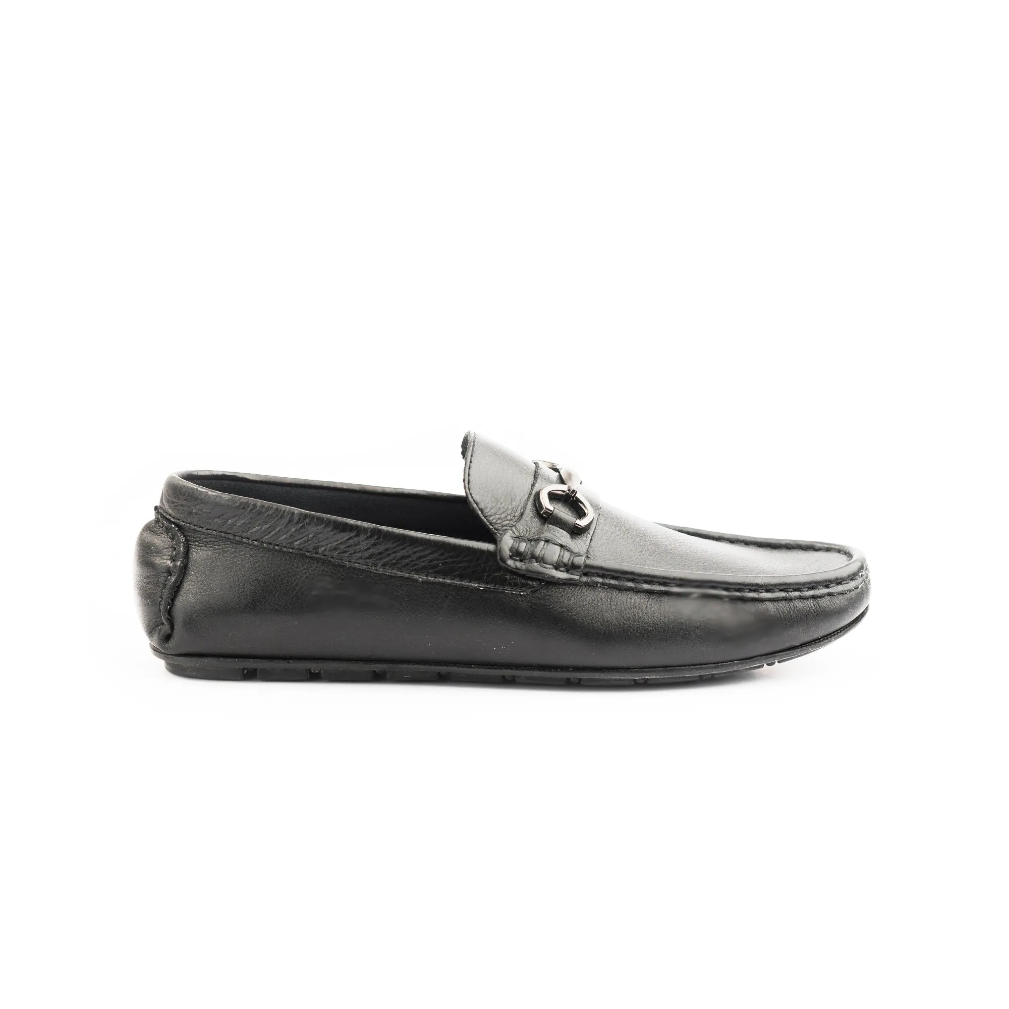 Modern Buckled  Moccasins-Black