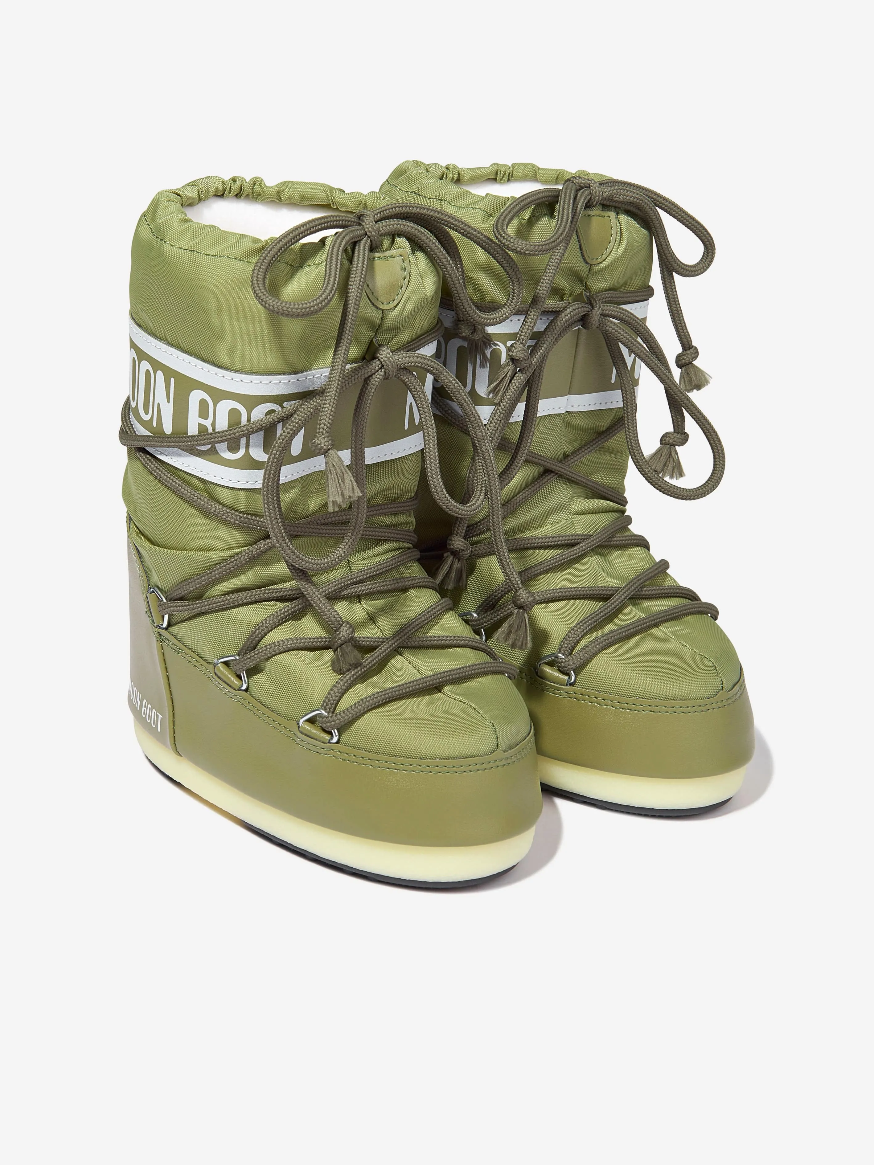 Moon Boot Kids Icon Nylon Snow Boots in Green