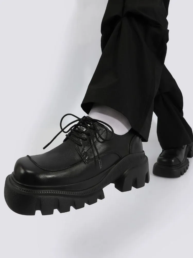 Platform shoes design black shoes【s0000004477】