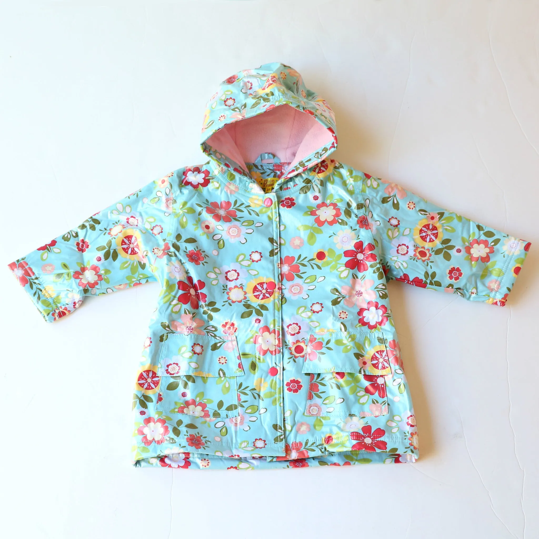 Pluie Pluie Girls RC - Blue Floral Rain Coat