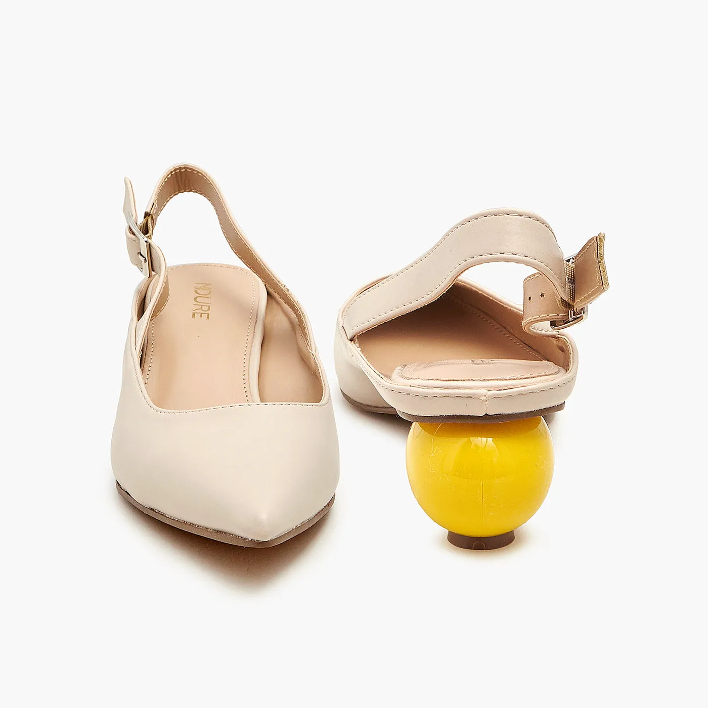 Spherical Heeled Slingback