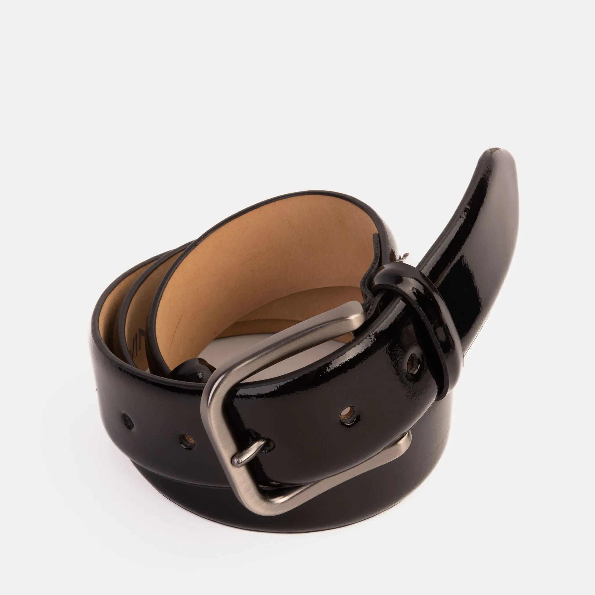 The Dodoma Black Patent Leather Belt