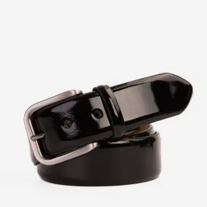 The Dodoma Black Patent Leather Belt