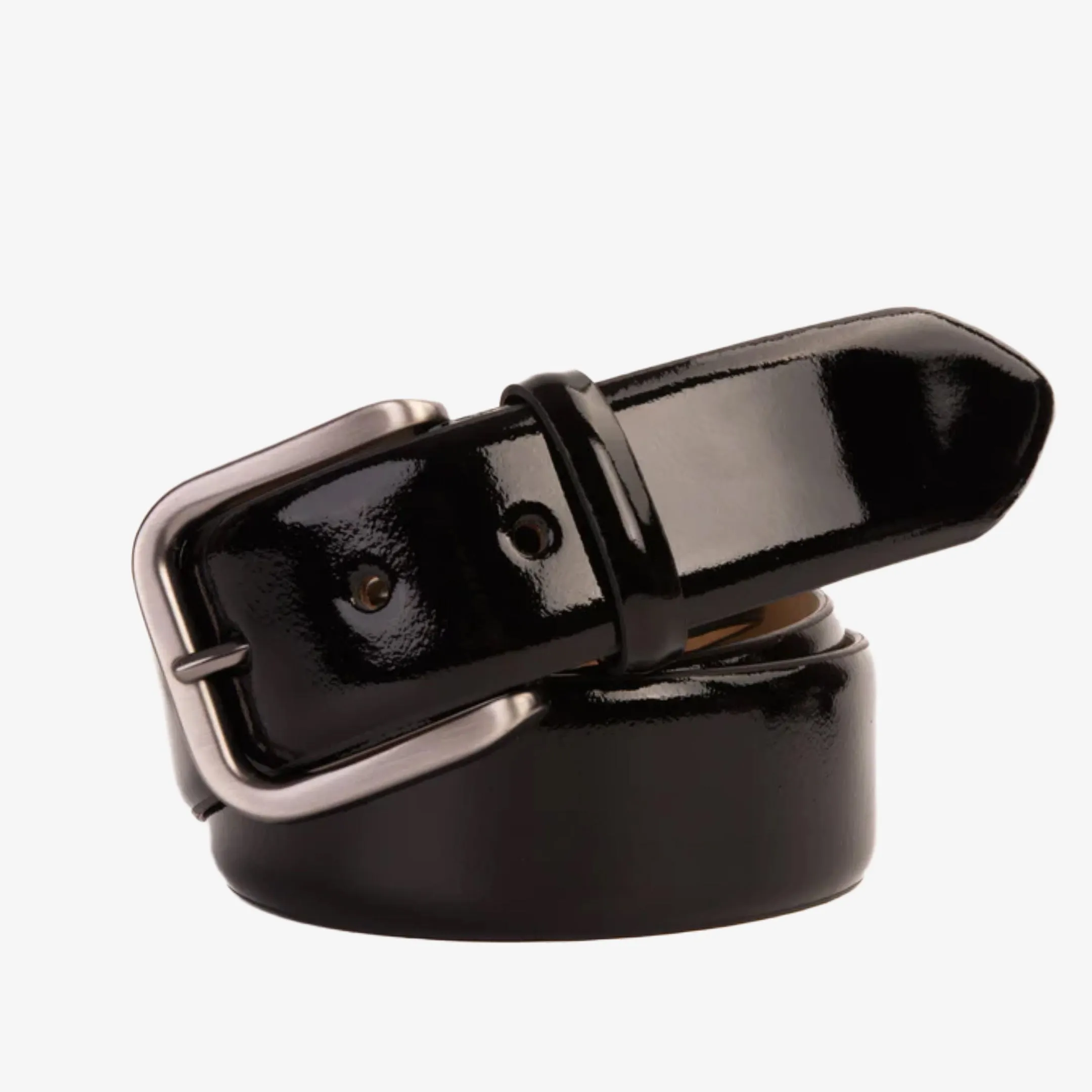 The Royal Hand Craft Black Patent Leather Belt