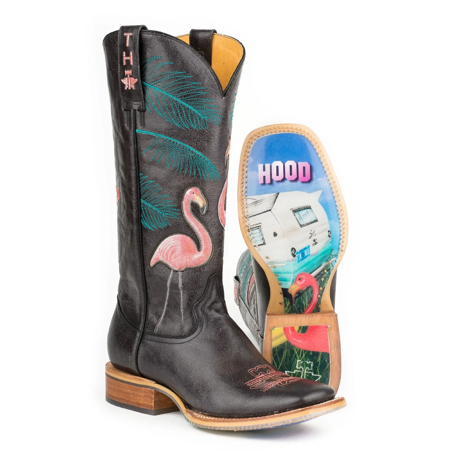 Tin Haul Women's Flamingo / Trailerhood Square Toe Boots 1214