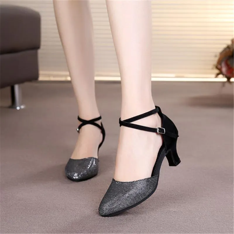 Women's Leatherette Ankle Strap Dance Shoes Ballroom Dance Shoes Modern Shoes