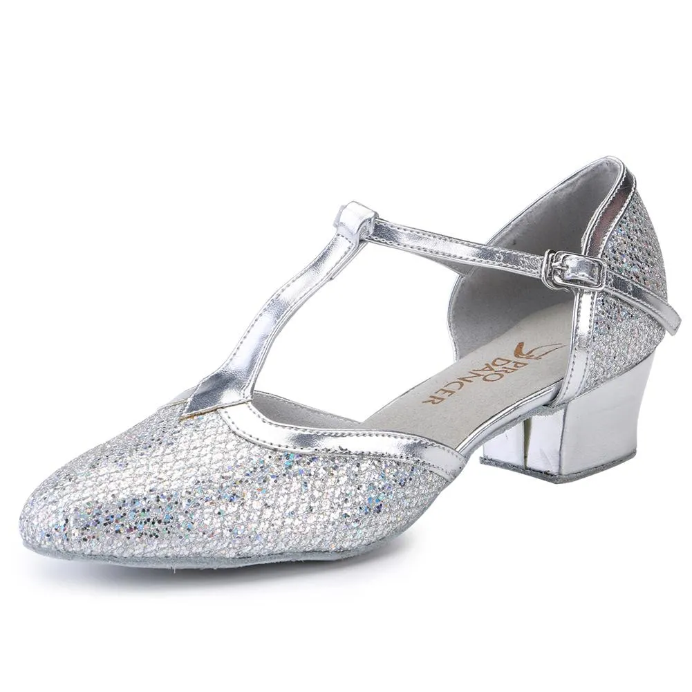 Women's Sequin Glitter Heels Modern With Buckle  Dance Shoes /Ballroom Dance Shoes/Modern Shoes